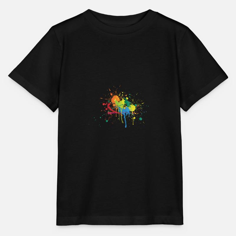 Gradient blob color splash color gift - Stanley/Stella MINI CREATOR Kids’ T-Shirt - black