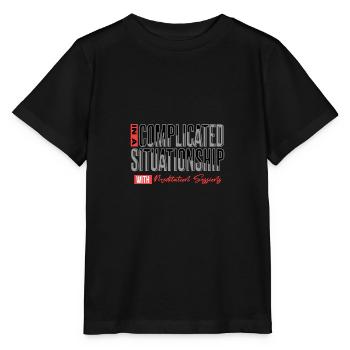 Dans une situation compliquée avec la méditation - T-shirt bio MINI CREATOR Stanley/Stella Enfant - noir - Devant - Mikhail (115cm)