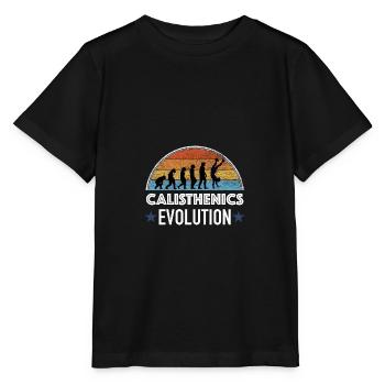 Evolution du poirier de callisthénie - T-shirt bio MINI CREATOR Stanley/Stella Enfant - noir - Devant - Mikhail (115cm)