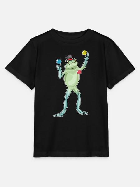 Frosch Jongleur Jonglieren - Stanley/Stella Kinder T-Shirt MINI CREATOR - Schwarz