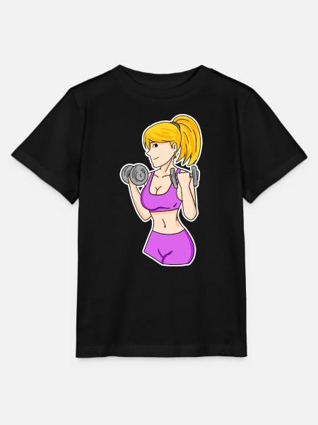 Fitness Frau Hanteln - Stanley/Stella Kinder T-Shirt MINI CREATOR  - Schwarz