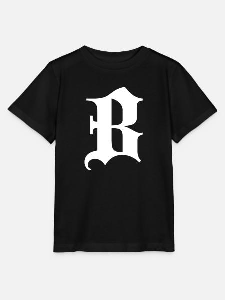 Gotische Monogramm B - Stanley/Stella Kinder T-Shirt MINI CREATOR  - Schwarz
