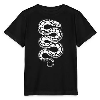 Ornament-Schlange Linienkunst - Stanley/Stella Kinder T-Shirt MINI CREATOR  - Schwarz - Vorne - Mikhail (115cm)