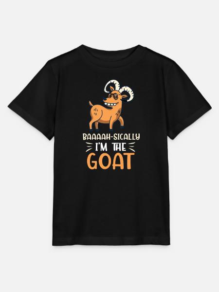 Baaaah-Sically Ich bin die Ziege - Stanley/Stella Kinder T-Shirt MINI CREATOR - Schwarz