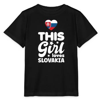 Slovaquie drapeau slovaque vintage drapeau slovaque - T-shirt bio MINI CREATOR Stanley/Stella Enfant - noir - Devant - Mikhail (115cm)