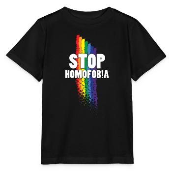 Stop Homophobia - Stanley/Stella MINI CREATOR Kids’ T-Shirt - black - Front - Mikhail (115cm)