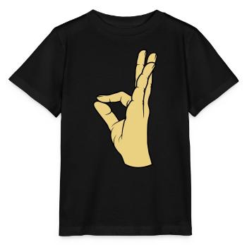 Perfect very tasty hand gesture - Stanley/Stella MINI CREATOR Kids’ T-Shirt - black - Front - Mikhail (115cm)