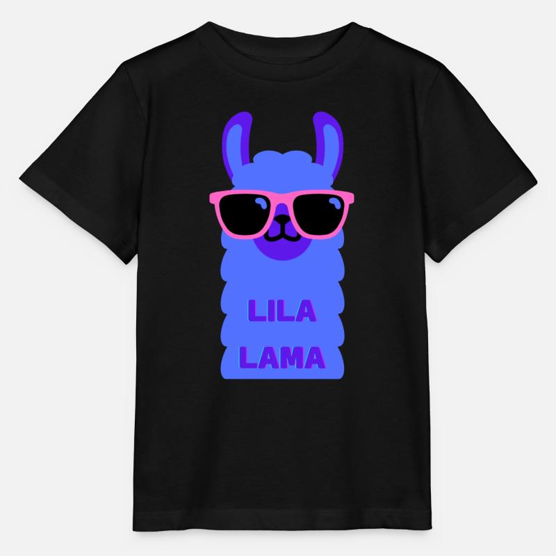 Lama pourpre - T-shirt bio MINI CREATOR Stanley/Stella Enfant - noir