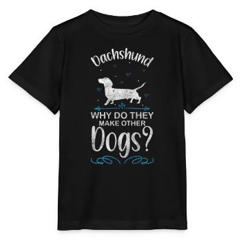 Teckel, Chien, Chasseur, Chien De Chasse - T-shirt bio MINI CREATOR Stanley/Stella Enfant - noir - Devant - Mikhail (115cm)