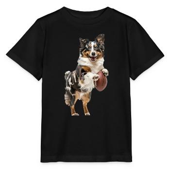 Berger australien - T-shirt bio MINI CREATOR Stanley/Stella Enfant - noir - Devant - Mikhail (115cm)