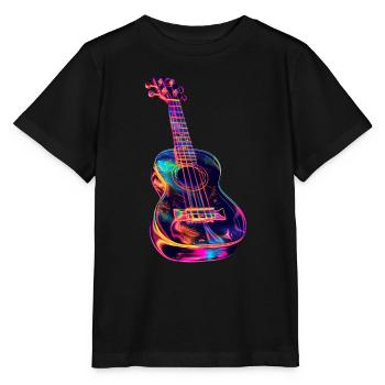 Ukulele - Stanley/Stella Kinder T-Shirt MINI CREATOR  - Schwarz - Vorne - Mikhail (115cm)