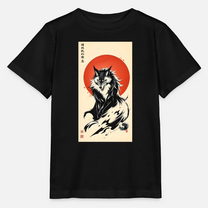 Night Wolf - Stanley/Stella Kinder T-Shirt MINI CREATOR  - Schwarz