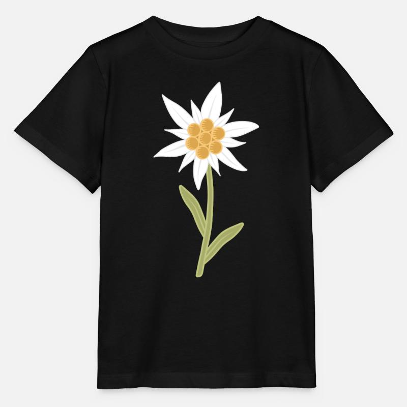 Edelweiß-Blüte - Stanley/Stella Kinder T-Shirt MINI CREATOR - Schwarz
