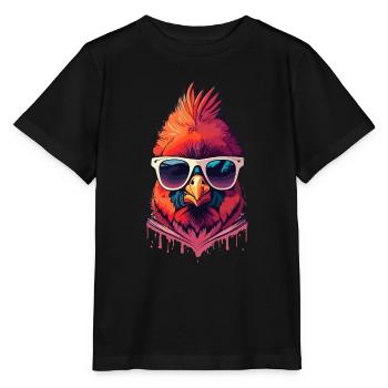 Rotkardinal Kardinal Vogel - Stanley/Stella Kinder T-Shirt MINI CREATOR  - Schwarz - Vorne - Mikhail (115cm)