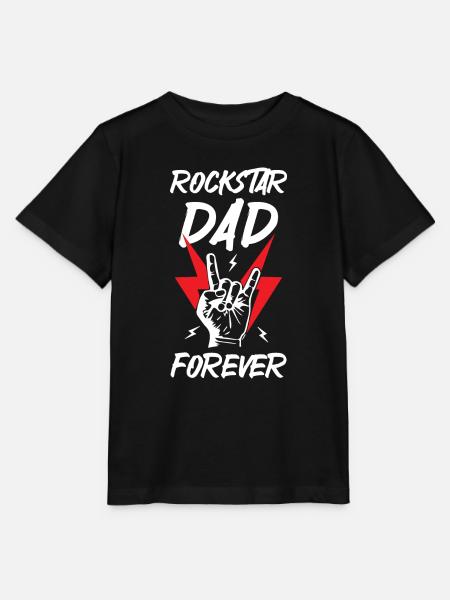 Rockstars Dad Forever - Stanley/Stella Kinder T-Shirt MINI CREATOR  - Schwarz