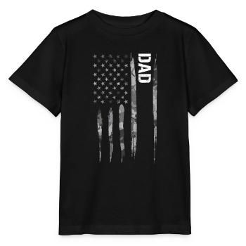 Dad - American Flag - Stanley/Stella MINI CREATOR Kids’ T-Shirt - black - Front - Mikhail (115cm)