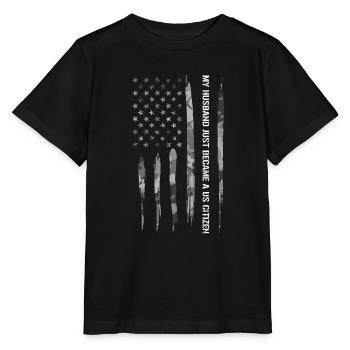 Mon mari vient de devenir citoyen américain - T-shirt bio MINI CREATOR Stanley/Stella Enfant - noir - Devant - Mikhail (115cm)