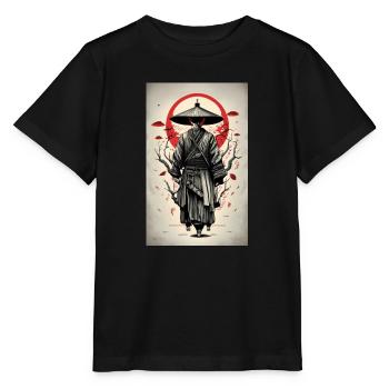 Affiche japonais médiéval - T-shirt bio MINI CREATOR Stanley/Stella Enfant - noir - Devant - Mikhail (115cm)