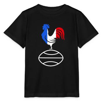 Rugby-Unterstützer Rugby Frankreich - Stanley/Stella Kinder T-Shirt MINI CREATOR  - Schwarz - Vorne - Mikhail (115cm)