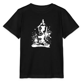 Professeur de yoga de relaxation de méditation asiatique - T-shirt bio MINI CREATOR Stanley/Stella Enfant - noir - Devant - Mikhail (115cm)