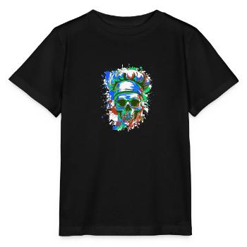 Chef Chef Crâne - T-shirt bio MINI CREATOR Stanley/Stella Enfant - noir - Devant - Mikhail (115cm)