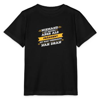Präsident Beruf Geschenk - Stanley/Stella Kinder T-Shirt MINI CREATOR  - Schwarz - Vorne - Mikhail (115cm)