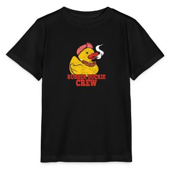 Rubber Duckie Crew Cute Duck - Stanley/Stella MINI CREATOR Kids’ T-Shirt - black - Front - Mikhail (115cm)