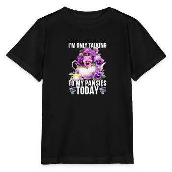 Graines de pensée pour planter des graines de fleurs de pensée - T-shirt bio MINI CREATOR Stanley/Stella Enfant - noir - Devant - Mikhail (115cm)