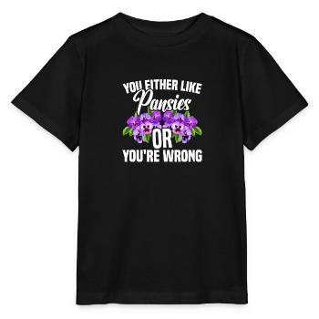 Pensées Gardener Gear Pensées vivantes Plantes Pensée - T-shirt bio MINI CREATOR Stanley/Stella Enfant - noir - Devant - Mikhail (115cm)