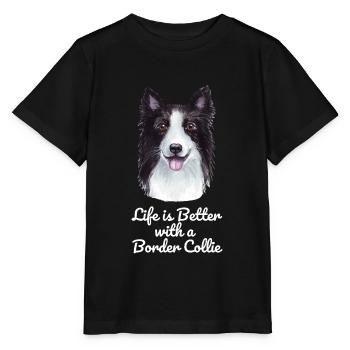 Border Collie - T-shirt bio MINI CREATOR Stanley/Stella Enfant - noir - Devant - Mikhail (115cm)