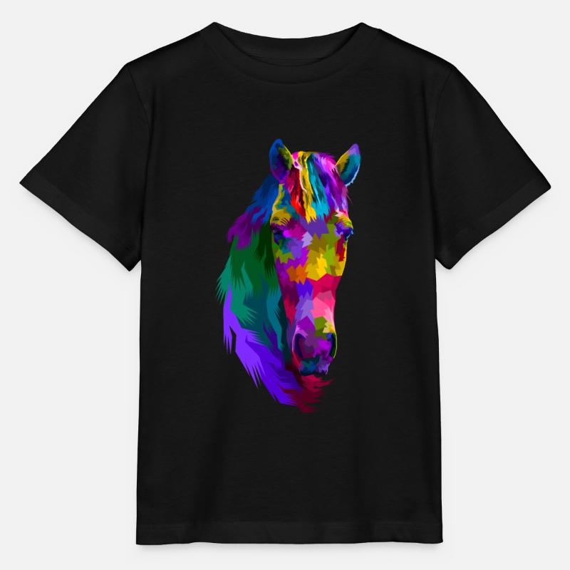Pferd - Stanley/Stella Kinder T-Shirt MINI CREATOR  - Schwarz