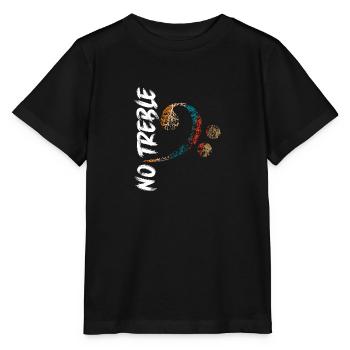 Basses, Pas d’aigus, Tonalités basses, Slapping Lignes de basse - T-shirt bio MINI CREATOR Stanley/Stella Enfant - noir - Devant - Mikhail (115cm)
