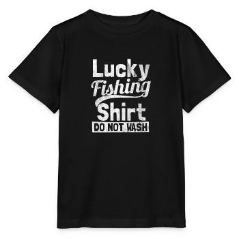 This is my lucky charm for fishing - Stanley/Stella MINI CREATOR Kids’ T-Shirt - black - Front - Mikhail (115cm)