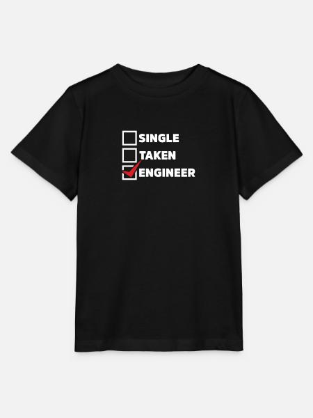 Single Taken Engineer - Stanley/Stella Kinder T-Shirt MINI CREATOR  - Schwarz