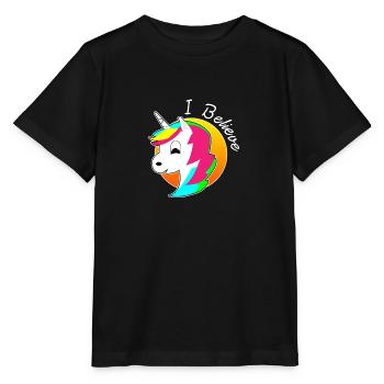 Unicorn Noël nouveau nouveau cadeau arc-en- - T-shirt bio MINI CREATOR Stanley/Stella Enfant - noir - Devant - Mikhail (115cm)