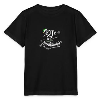 Elfe in Ausbildung - Stanley/Stella Kinder T-Shirt MINI CREATOR  - Schwarz - Vorne - Mikhail (115cm)