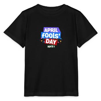 T-shirt d'un poisson d'avril - Journée nationale des farces Avril - T-shirt bio MINI CREATOR Stanley/Stella Enfant - noir - Devant - Mikhail (115cm)
