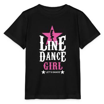 Line Dance Girl Line Dancing Country Music Saying - Stanley/Stella MINI CREATOR Kids’ T-Shirt - black - Front - Mikhail (115cm)