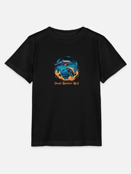 Great Barrier Reef Dolphins - Stanley/Stella Kinder T-Shirt MINI CREATOR  - Schwarz