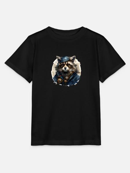 Steampunk Trashpanda - Stanley/Stella Kinder T-Shirt MINI CREATOR - Schwarz