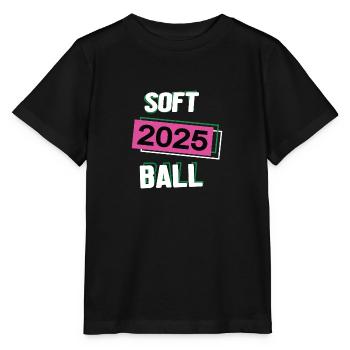 Softball 2025 Softballerin Softballspielerin - Stanley/Stella Kinder T-Shirt MINI CREATOR  - Schwarz - Vorne - Mikhail (115cm)