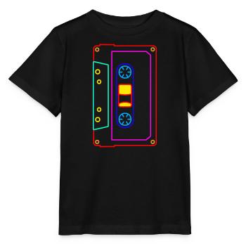 Kassette - Mixtape Audiokassette Magnetband retro - Stanley/Stella Kinder T-Shirt MINI CREATOR  - Schwarz - Vorne - Mikhail (115cm)