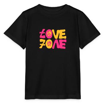 lieben Friedens siebziger 70 - Stanley/Stella Kinder T-Shirt MINI CREATOR  - Schwarz - Vorne - Mikhail (115cm)