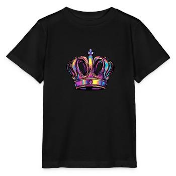 Couronne - T-shirt bio MINI CREATOR Stanley/Stella Enfant - noir - Devant - Mikhail (115cm)