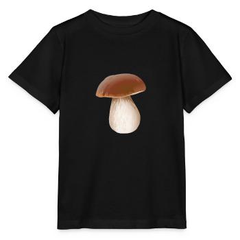 Champignons Porcini cueillette champignon cueilleur de champignons - T-shirt bio MINI CREATOR Stanley/Stella Enfant - noir - Devant - Mikhail (115cm)