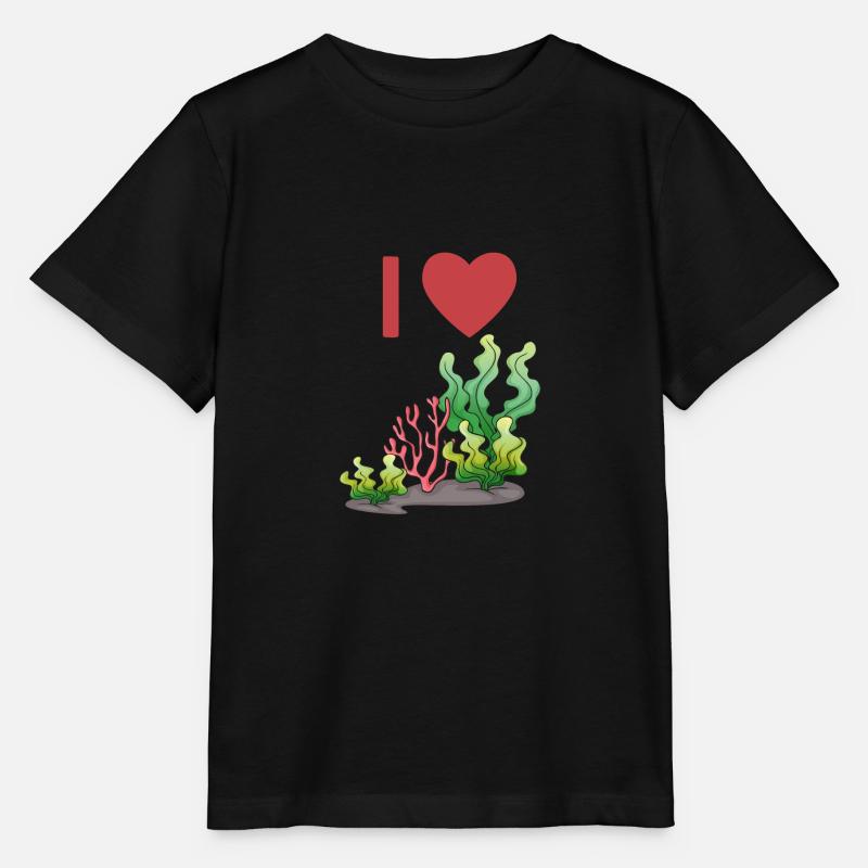 J’aime les algues | Alge Tang Seetang Botanique - T-shirt bio MINI CREATOR Stanley/Stella Enfant - noir