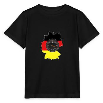 Pas de limitation de vitesse sur les autoroutes allemandes - T-shirt bio MINI CREATOR Stanley/Stella Enfant - noir - Devant - Mikhail (115cm)