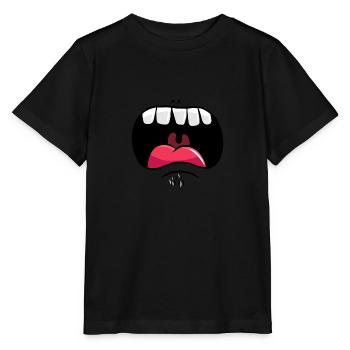 Scream face funny face mask gift - Stanley/Stella MINI CREATOR Kids’ T-Shirt - black - Front - Mikhail (115cm)