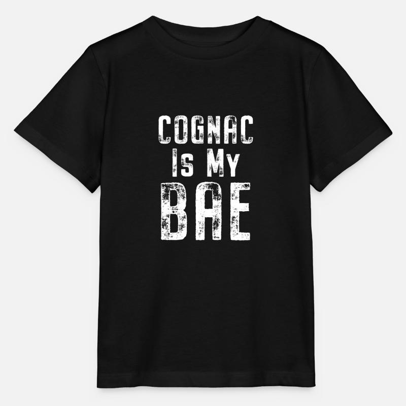 Cognac ist mein Bae Cognac Liebhaber - Stanley/Stella Kinder T-Shirt MINI CREATOR  - Schwarz