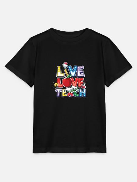 Journée de l’enseignant Vivre l’amour Cadeau de l’enseignant - T-shirt bio MINI CREATOR Stanley/Stella Enfant - noir